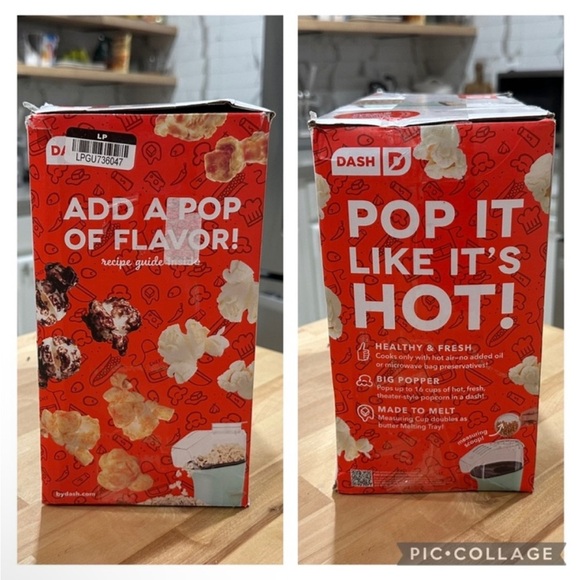 New! DASH Fresh Pop Hot Air Popcorn Maker Makes 16 Cups - Picture 15 of 16